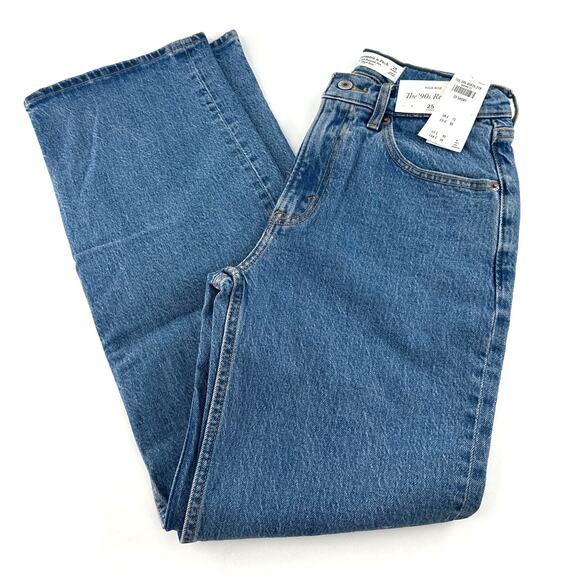 Abercrombie & Fitch Women's Medium Marble High Rise 90s Relaxed Jeans 25 Short - Picture 4 of 11